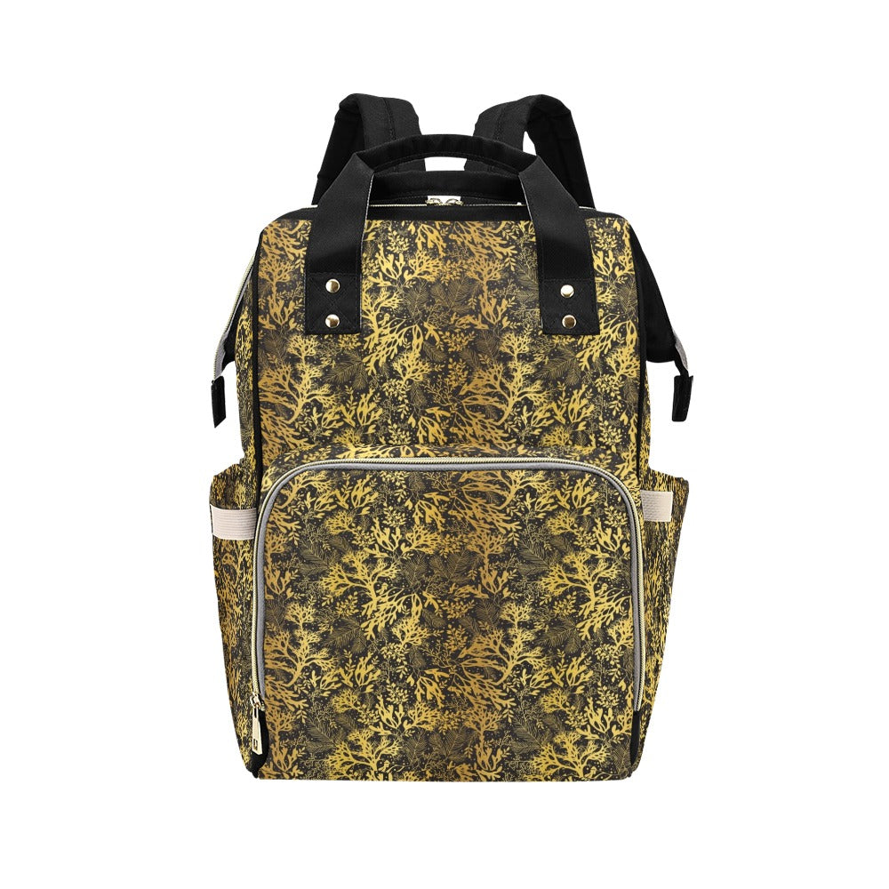 Seaweed Print Design LKS303 Diaper Bag Backpack