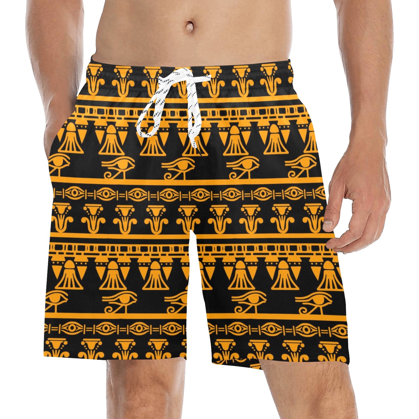 Eye of Horus Tribal Egypt Pattern Men's Swim Trunks Beach Shorts