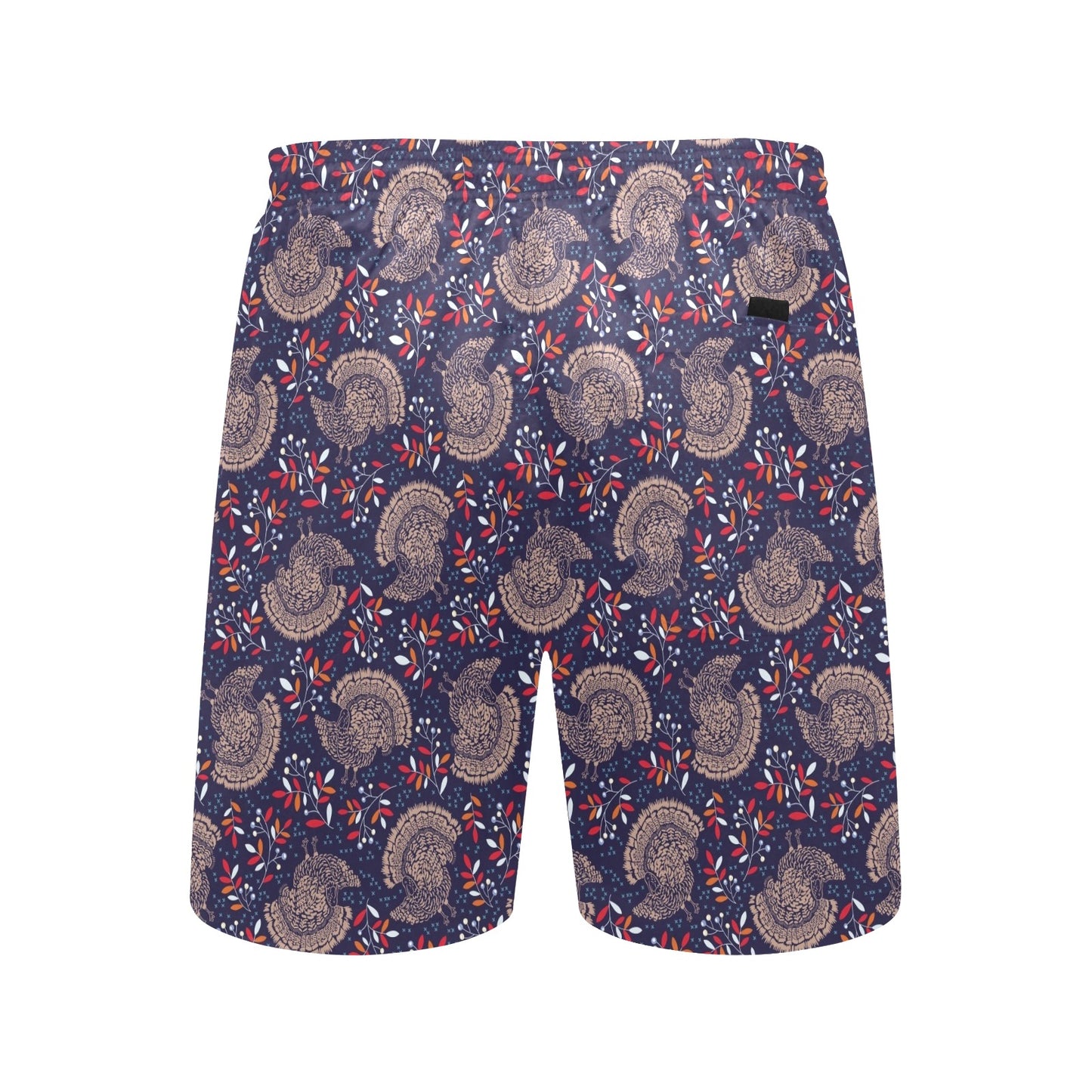 Turkey Print Design LKS401 Men's Swim Trunks Beach Shorts