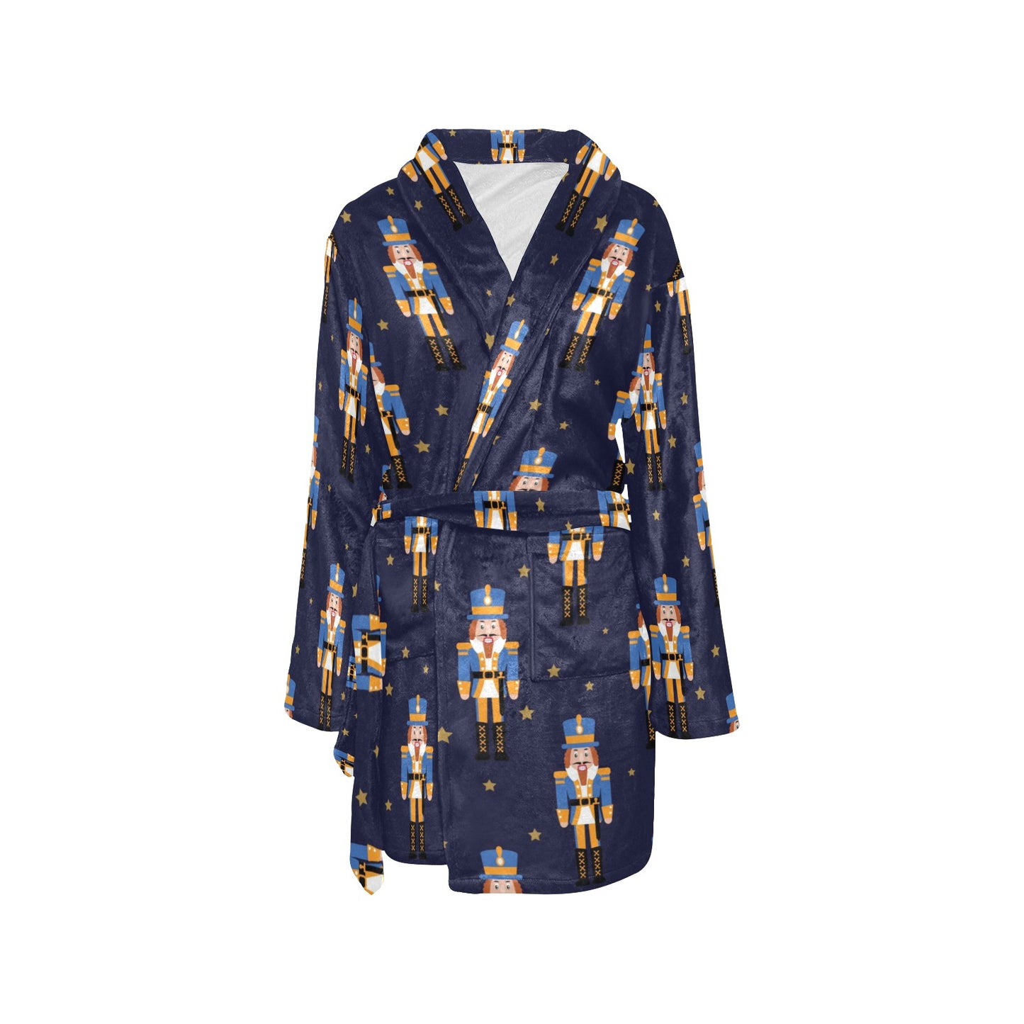 Nutcracker Pattern Print Design A04 Women's Fleece Robe