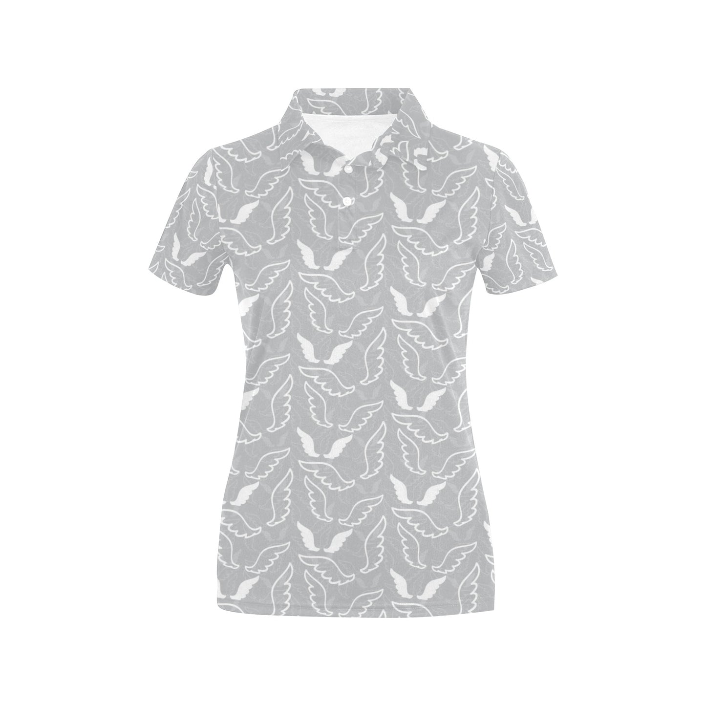 Angel Wings Pattern Print Design 01 Women's Polo Shirt