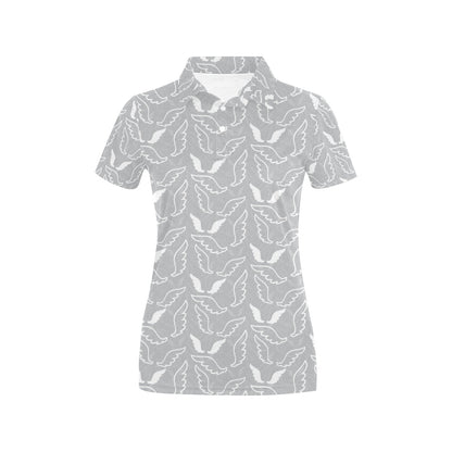 Angel Wings Pattern Print Design 01 Women's Polo Shirt