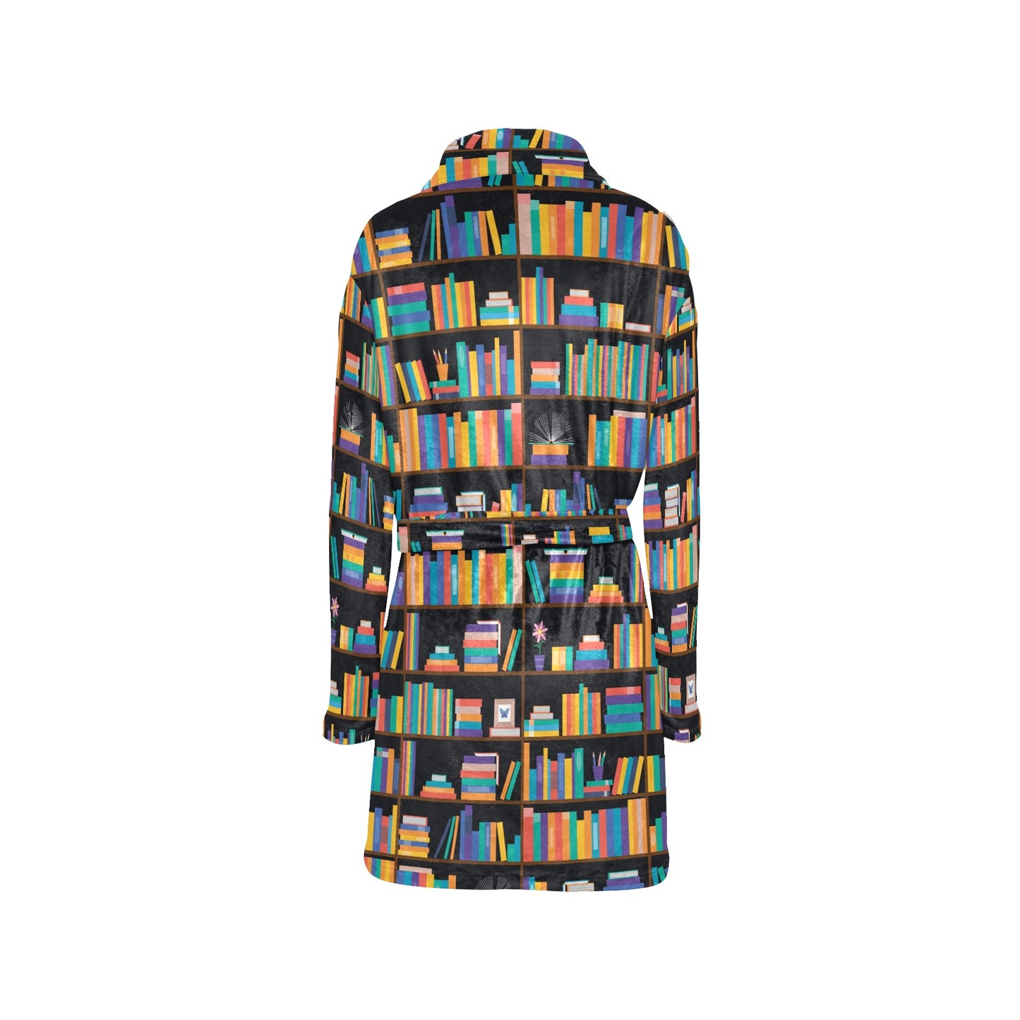 Book Pattern Print Design 05 Women's Fleece Robe