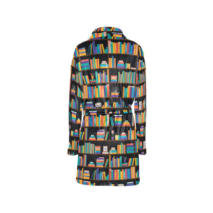 Book Pattern Print Design 05 Women's Fleece Robe