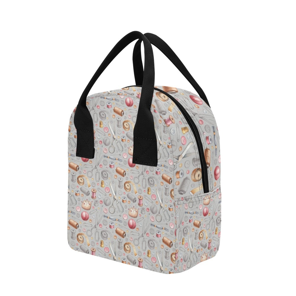 Sewing Equipment Print Design LKS302 Insulated Lunch Bag