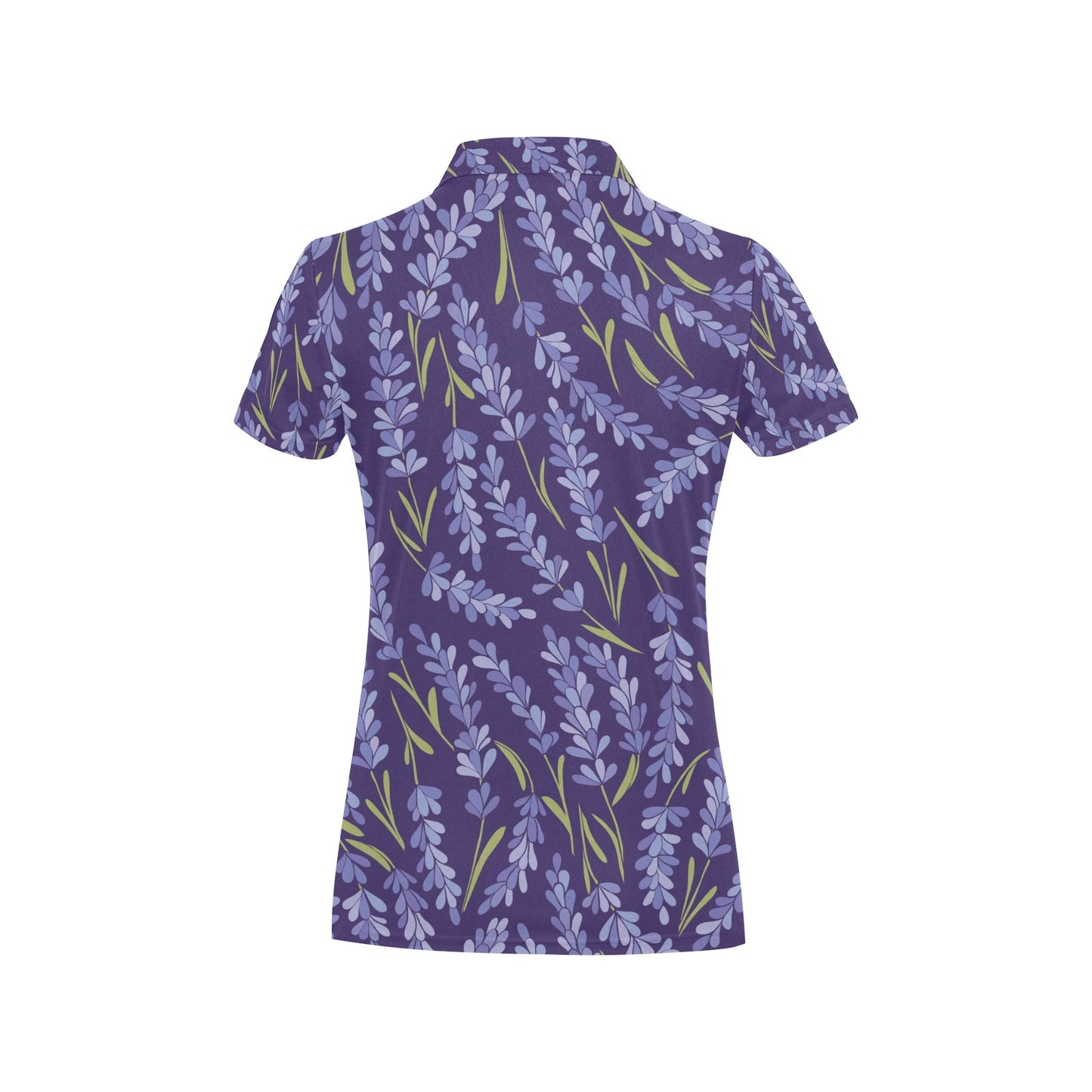 Lavender Pattern Print Design 03 Women's Polo Shirt