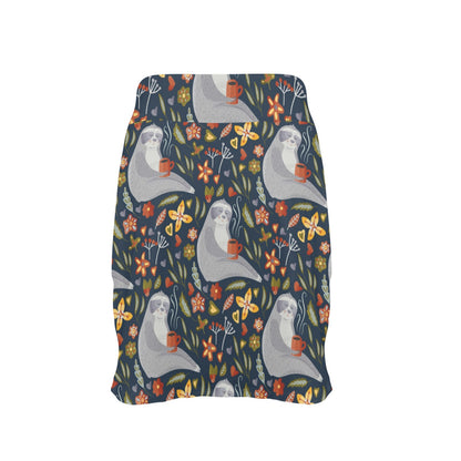 Sloth Print Design LKS303 17" Golf & Pickleball Skort with Pockets