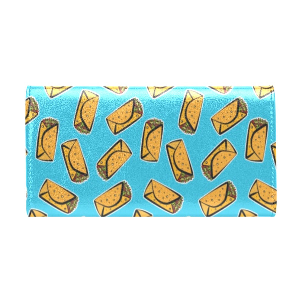 Burrito Print Design LKS301 Women's Trifold Wallet