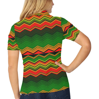 Serape Print Design LKS306 Women's Polo Shirt