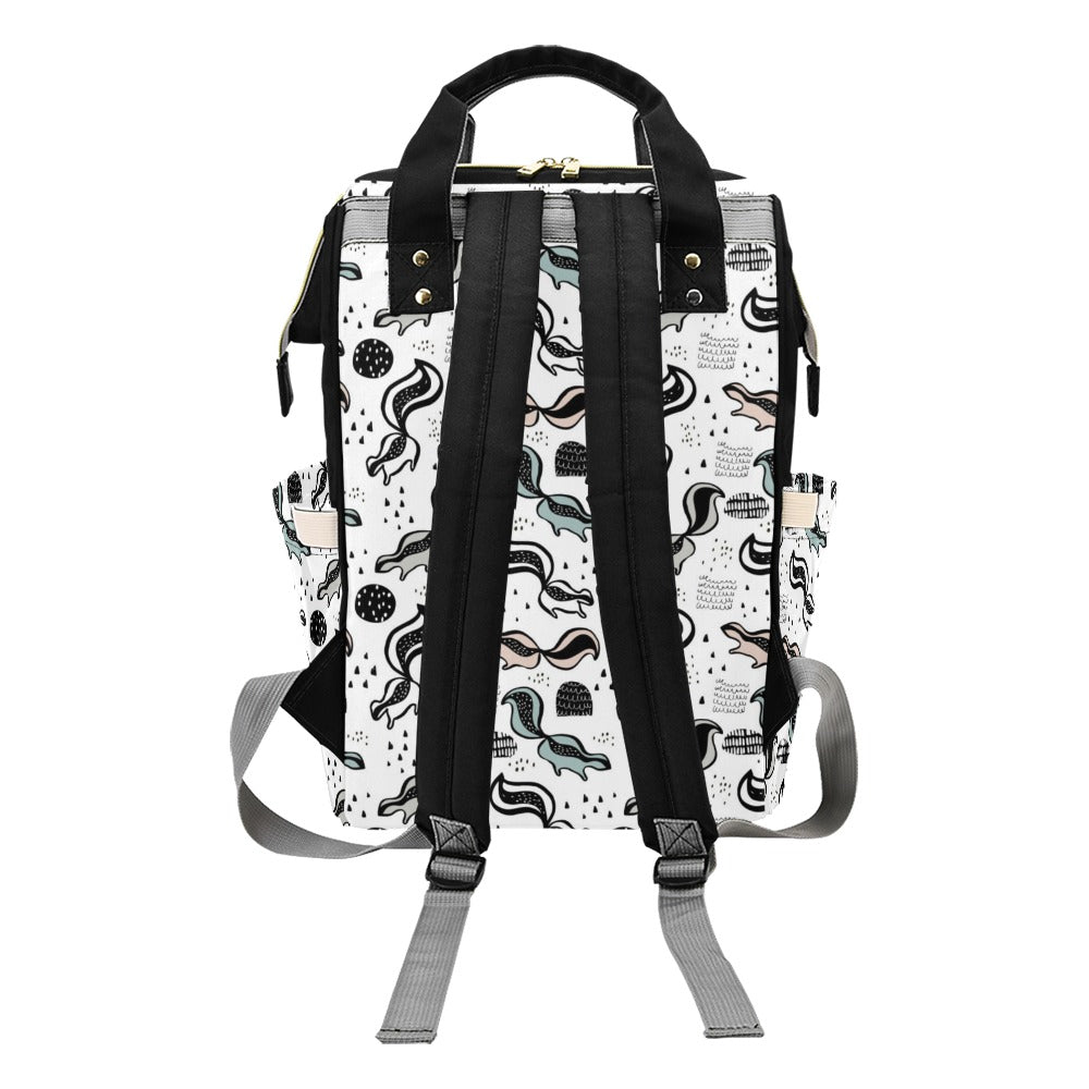 Skunk Print Design LKS303 Diaper Bag Backpack