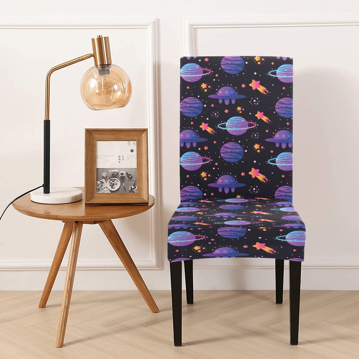 UFO Star Galaxy Print Design LKS308 Dining Chair Slipcover