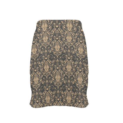 Damask Elegant Luxury Print Pattern 17" Golf & Pickleball Skort with Pockets