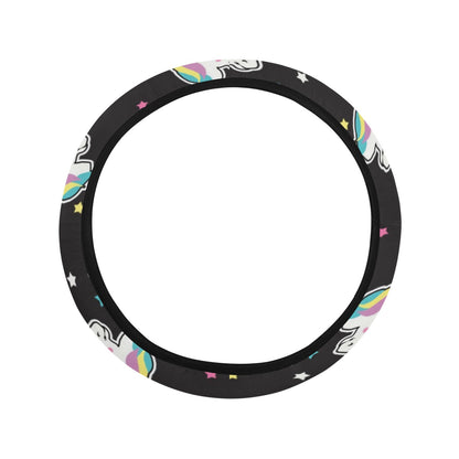 Unicorn Print Design LKS302 Steering Wheel Cover with Elastic Edge