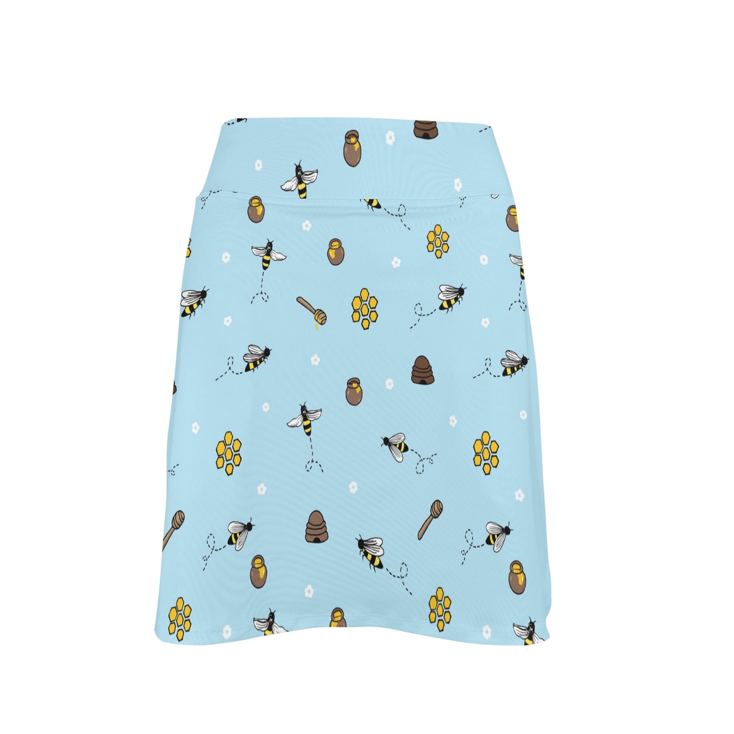 Honey Bee Print Design LKS307 Women's Golf Skirt with Pocket