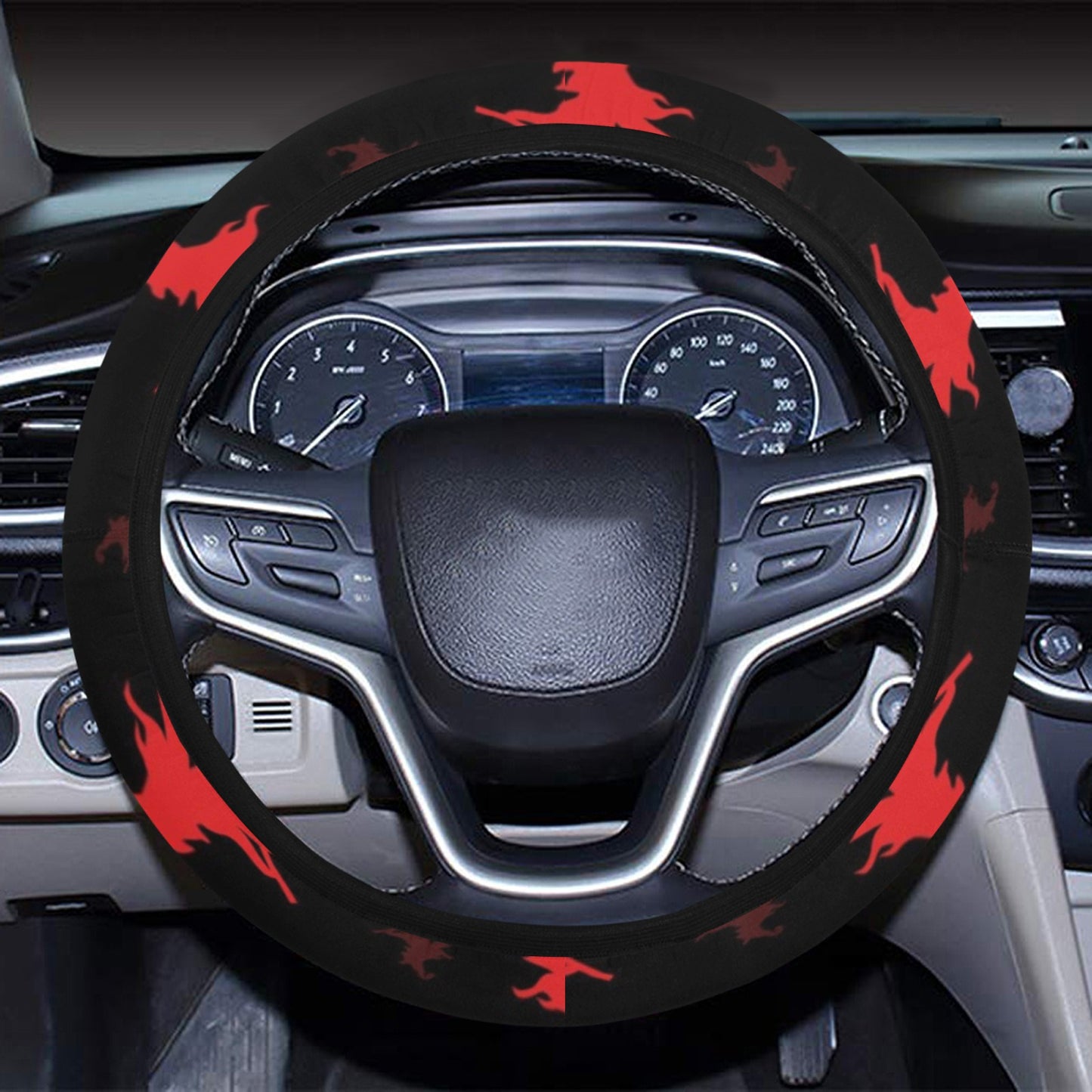 Witch Print Design LKS308 Steering Wheel Cover with Elastic Edge