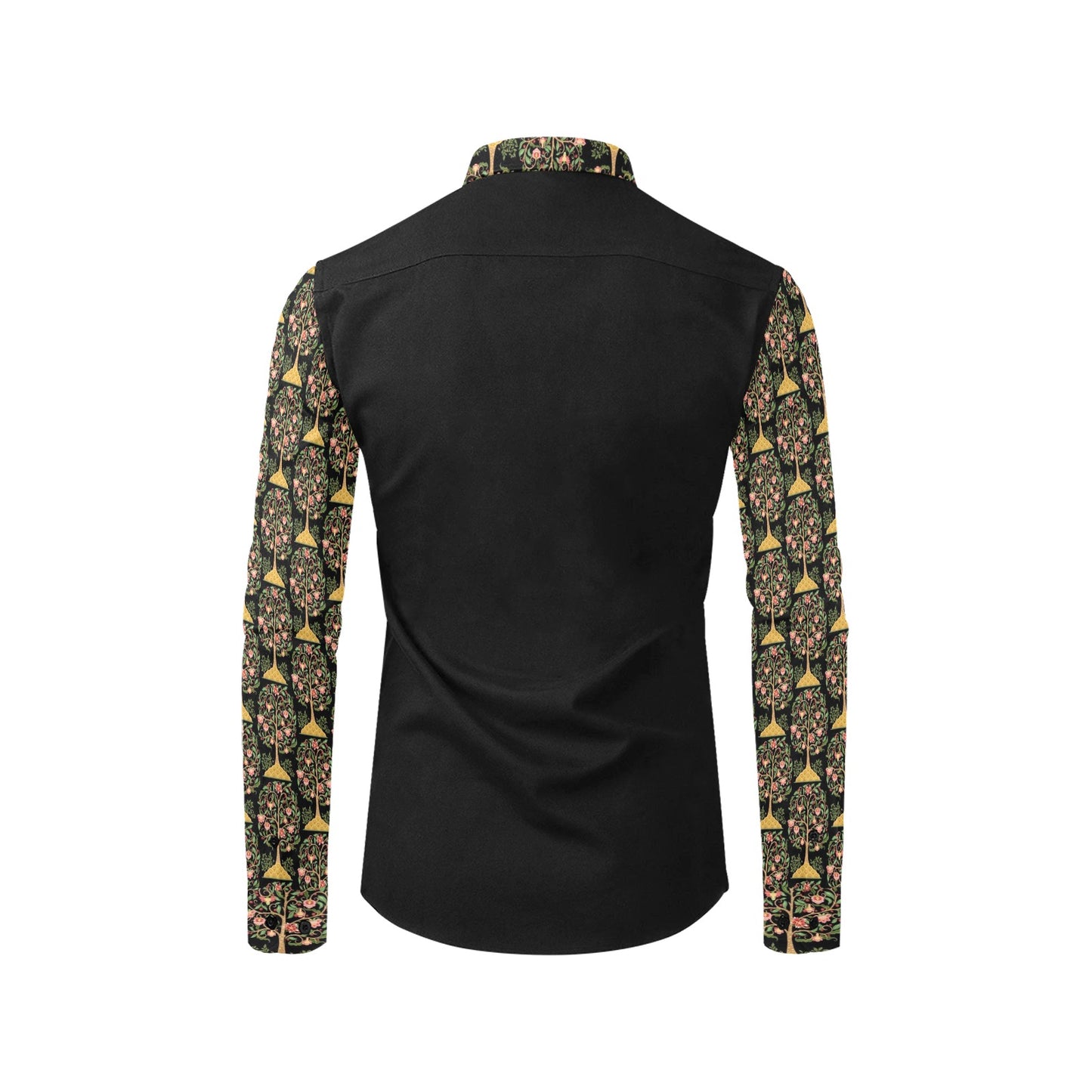 Tree Of Life Print Design LKS303 Men's Long Sleeve Dress Shirt