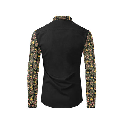 Tree Of Life Print Design LKS303 Men's Long Sleeve Dress Shirt