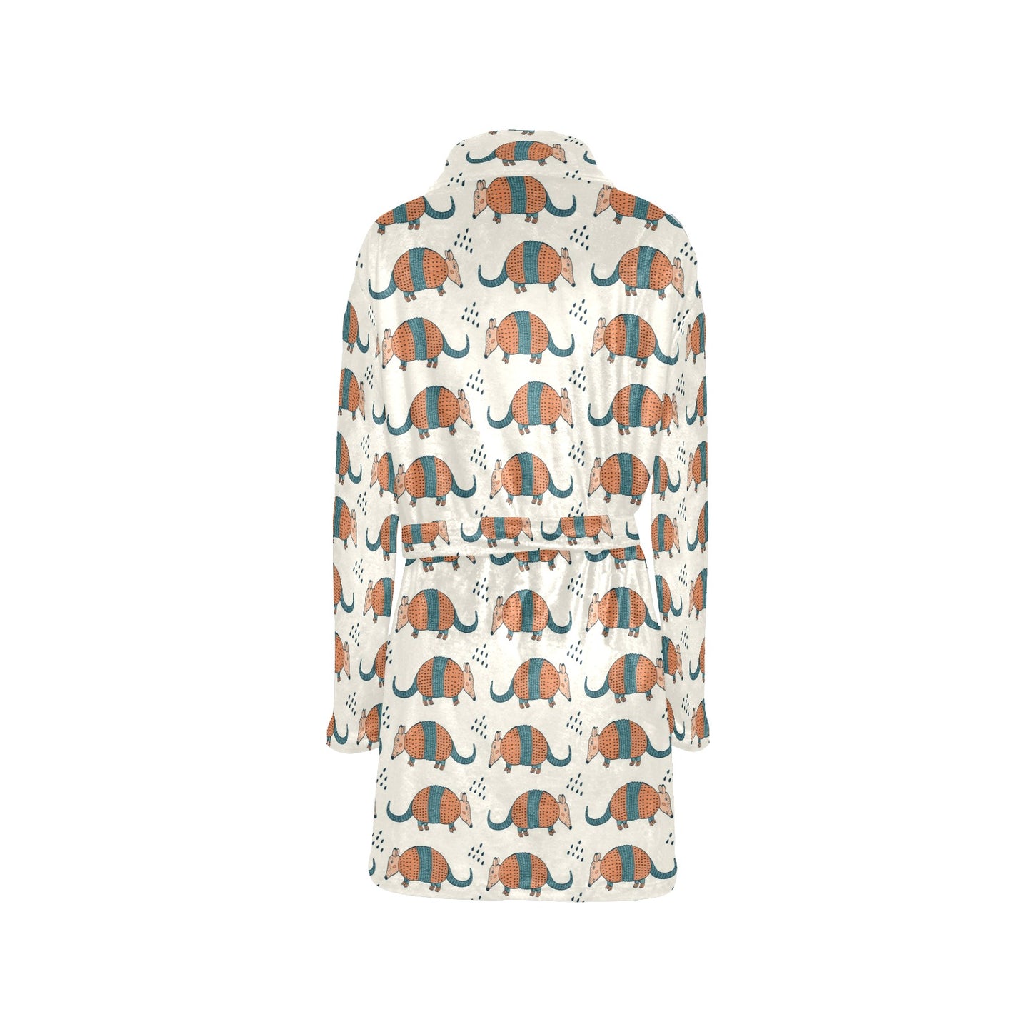 Armadillo Pattern Print Design 01 Women's Fleece Robe