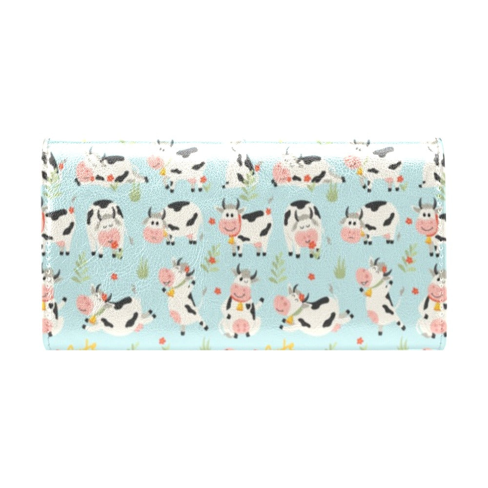 Cattle Print Design LKS403 Women's Trifold Wallet
