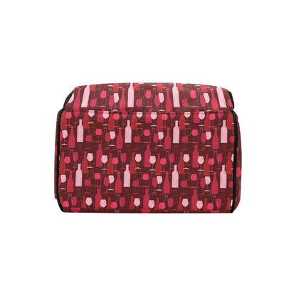 Wine Print Design LKS304 Diaper Bag Backpack