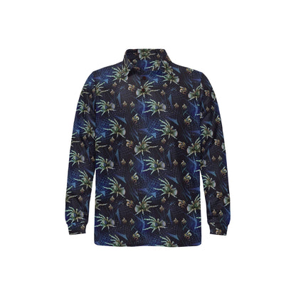 Tarantula Print Design LKS401 Long Sleeve Polo Shirt For Men's