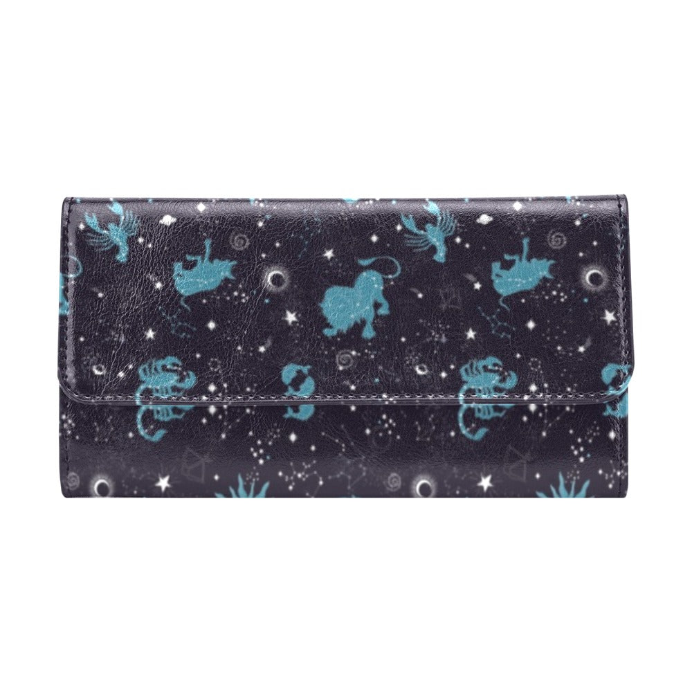 Zodiac Print Design LKS303 Women's Trifold Wallet