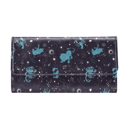 Zodiac Print Design LKS303 Women's Trifold Wallet