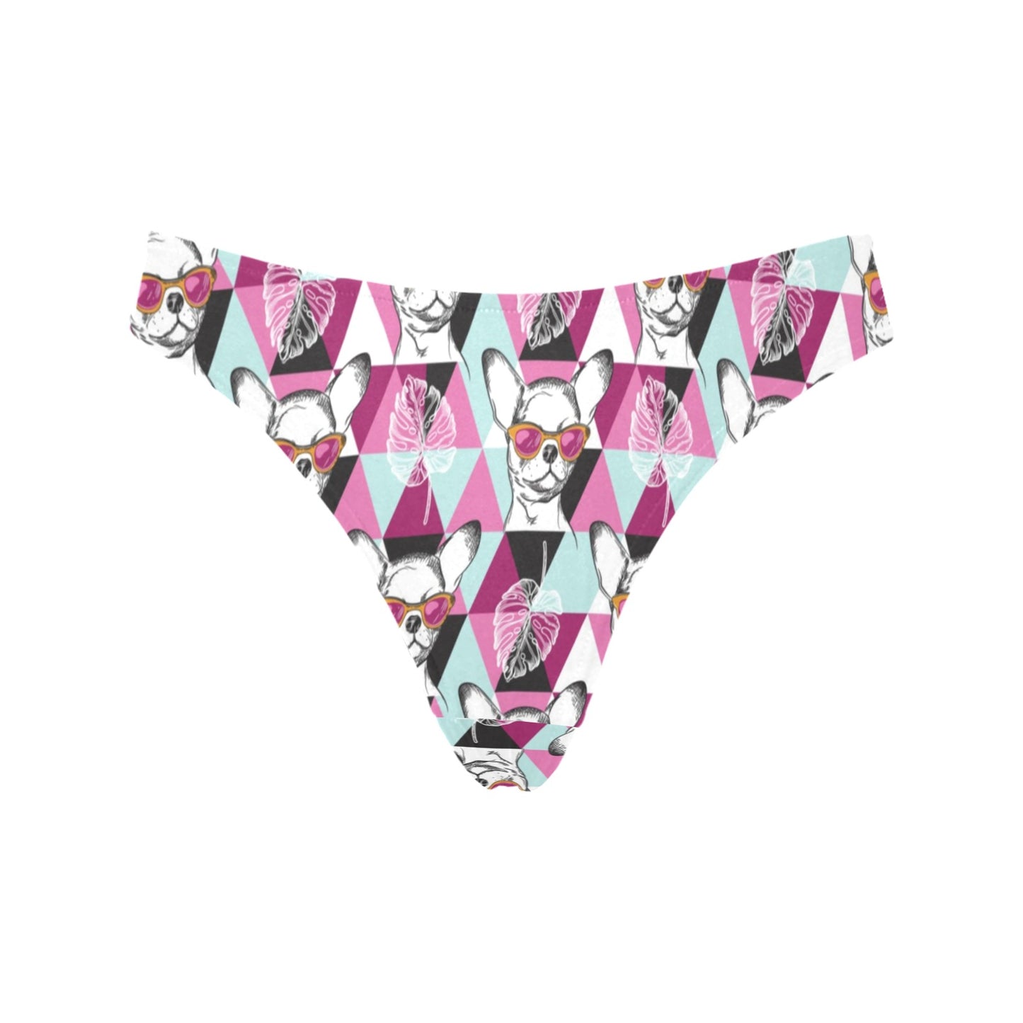 Chihuahua Cute Triangle Pattern Women's Thongs