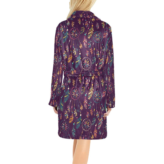 Dream Catcher Boho Design Women's Fleece Robe