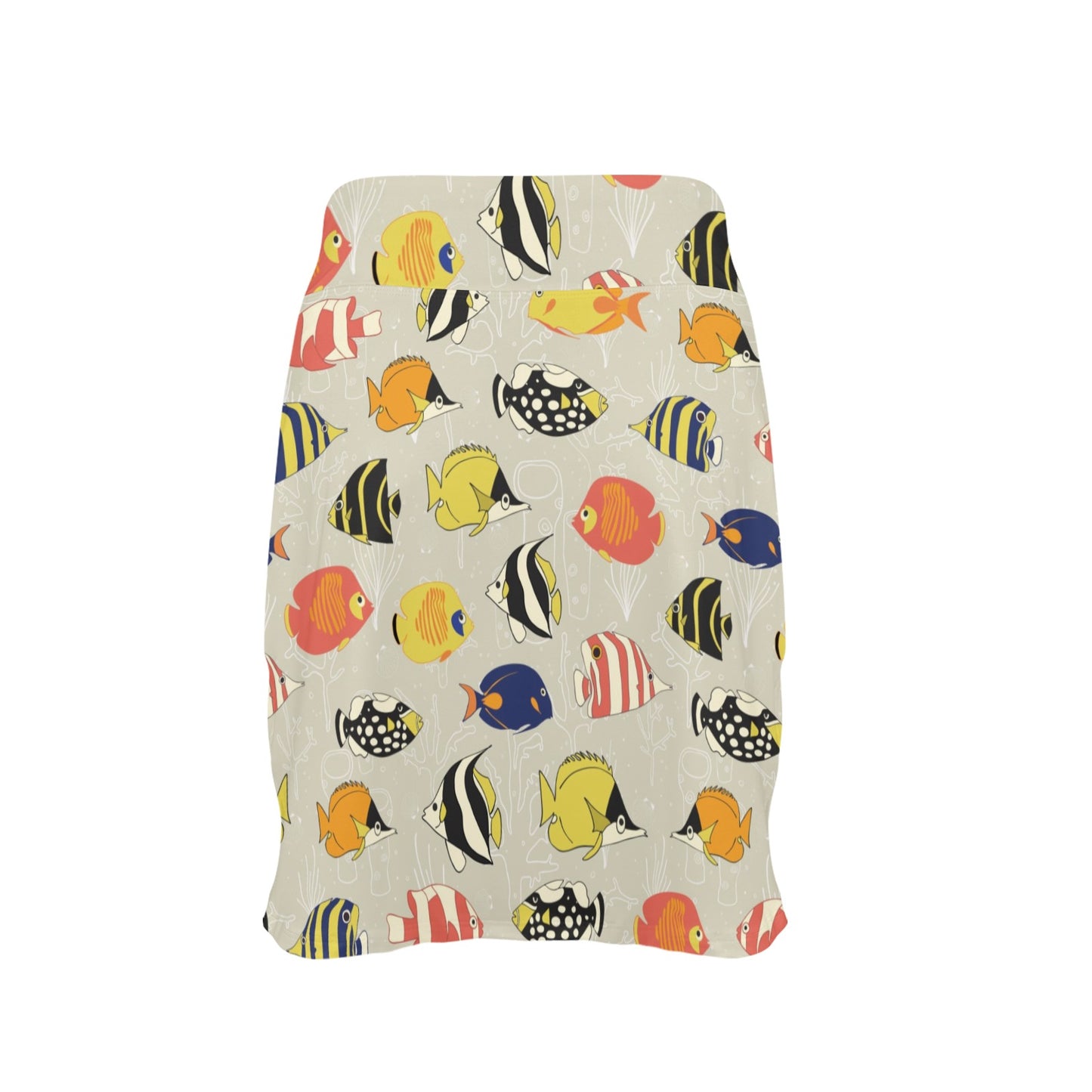 Angelfish Print Design LKS401 17" Golf & Pickleball Skort with Pockets