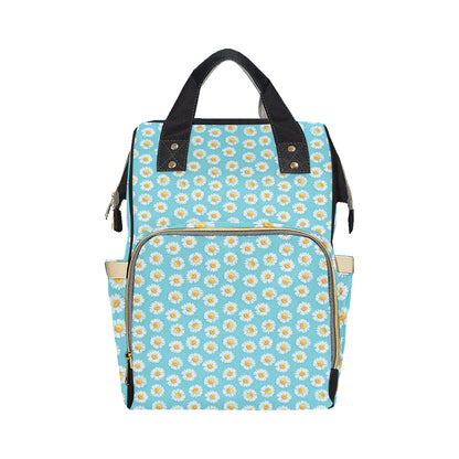 Daisy Pattern Print Design DS03 Diaper Bag Backpack