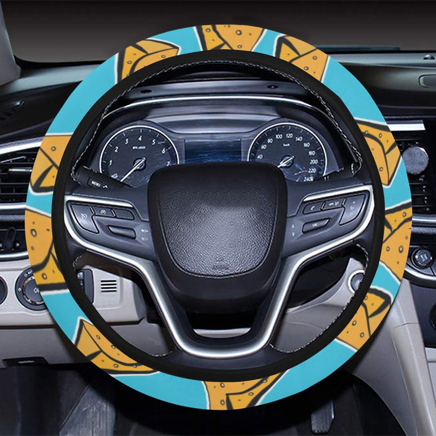 Burrito Print Design LKS301 Steering Wheel Cover with Elastic Edge