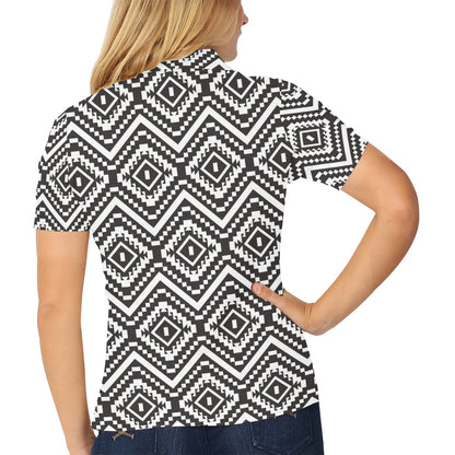 Tribal Pattern Print Design LKS303 Women's Polo Shirt