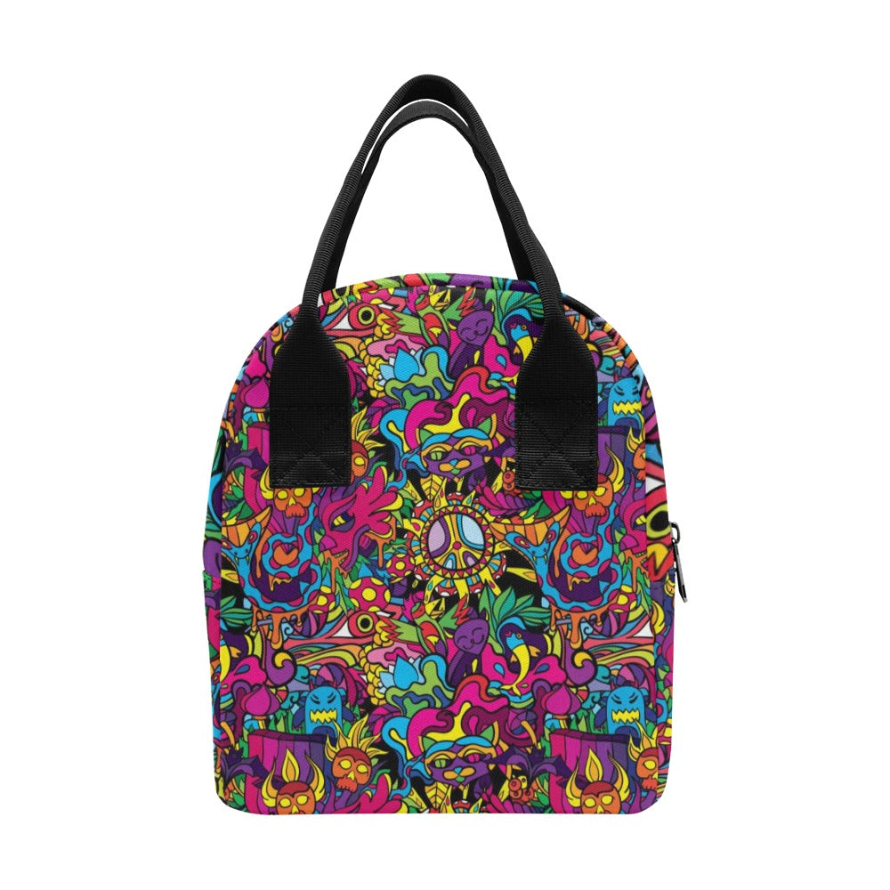 Trippy Print Design LKS304 Insulated Lunch Bag