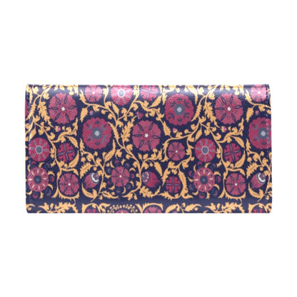 Suzani Print Design LKS303 Women's Trifold Wallet