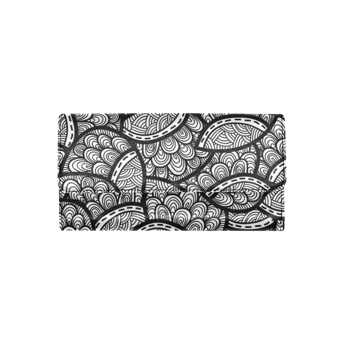 Polynesian Pattern Print Design A01 Women's Trifold Wallet