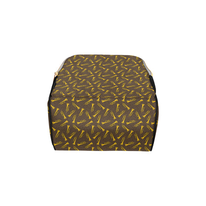 Trumpet Pattern Design Print Diaper Bag Backpack