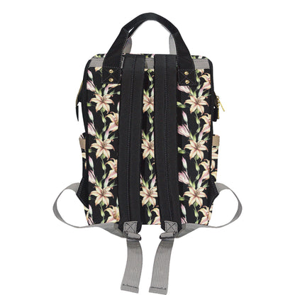 Lily Pattern Print Design LY05 Diaper Bag Backpack
