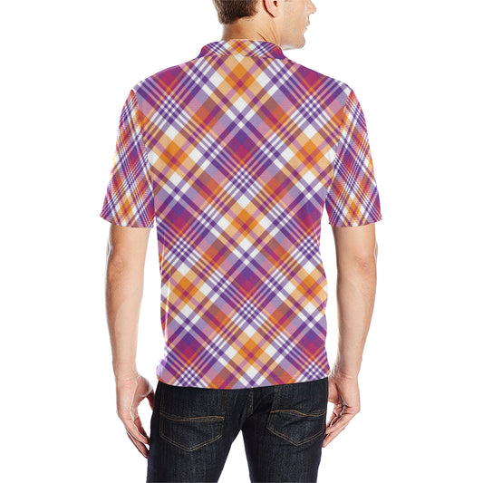 Madras Pattern Print Design 02 Men Polo Shirt