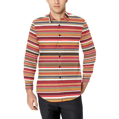 Serape Print Design LKS301 Men's Long Sleeve Dress Shirt