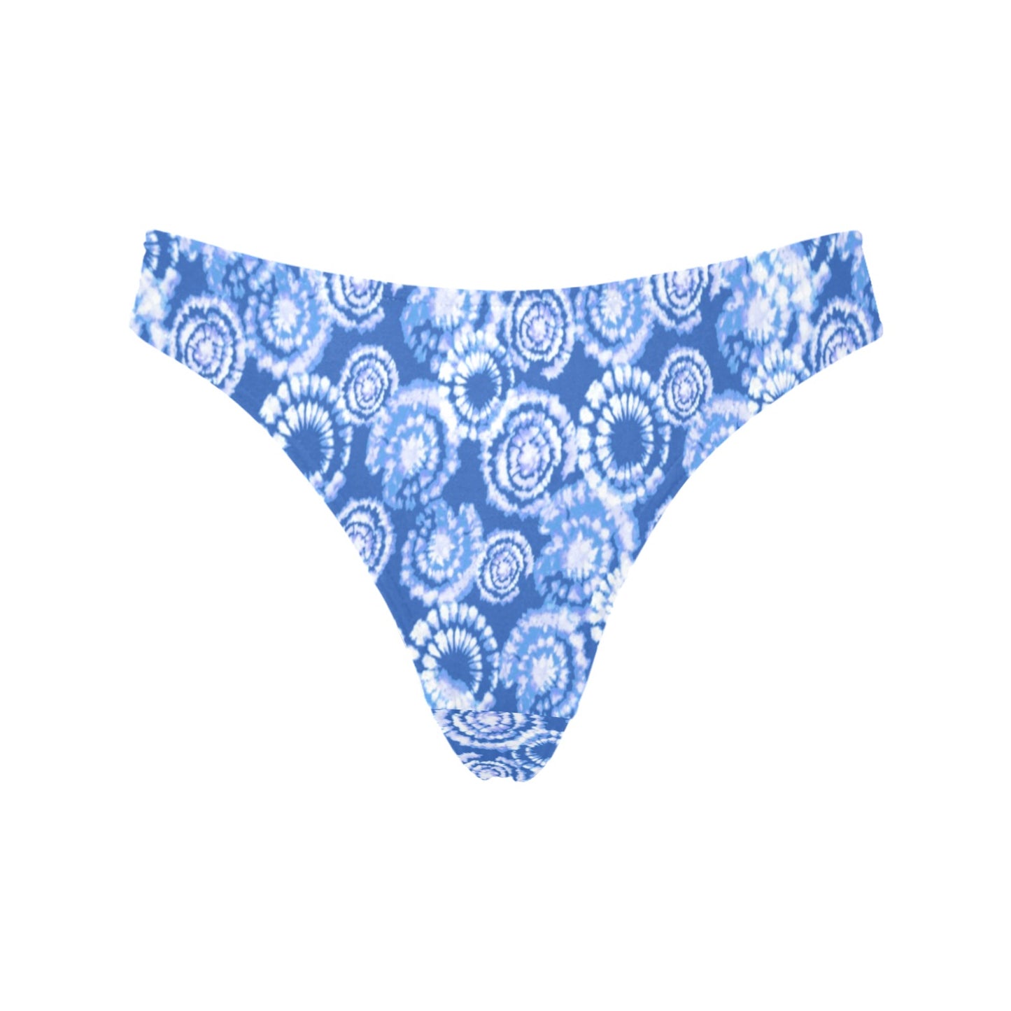 Tie Dye Blue Design Print Women's Thongs
