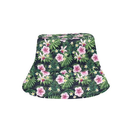 Hibiscus Tropical Print Design LKS309 Unisex Bucket Hat