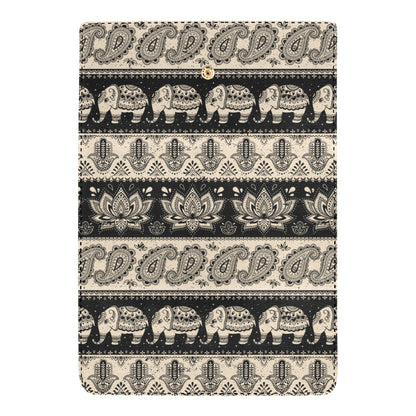 Elephant Hansa Lotus Pattern Women's Trifold Wallet