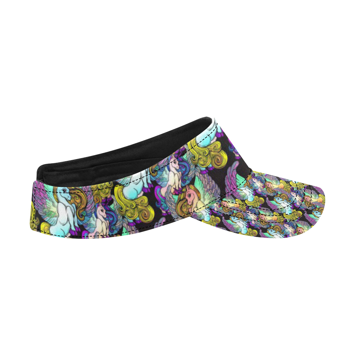 Unicorn With Wings Print Pattern Unisex Sun Visor