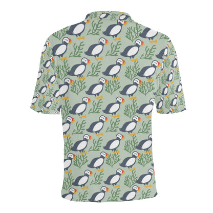Puffin Pattern Print Design A04 Men Polo Shirt