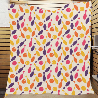 Bowling Pattern Print Design 06 Premium Quilt