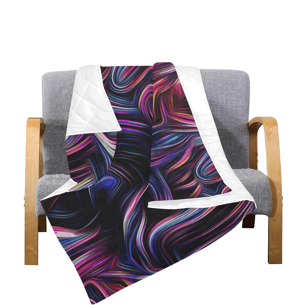 Liquid Pattern Print Design 01 Premium Quilt