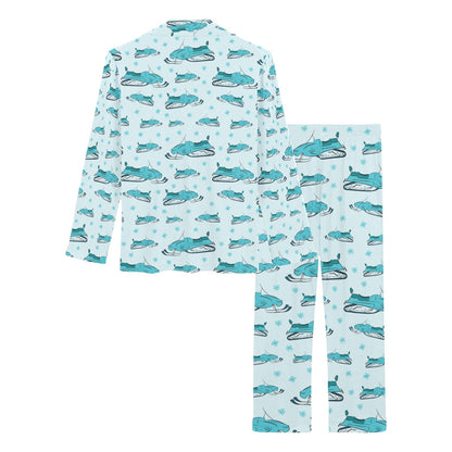 Snowmobile Print Design LKS301 Women's Long Pajama Set