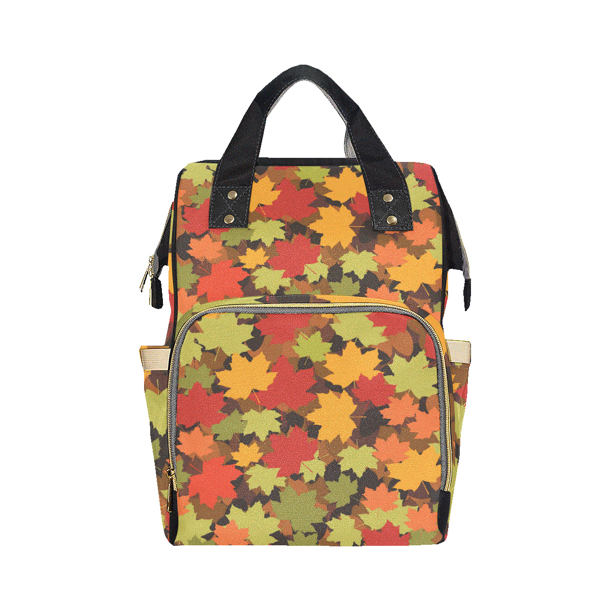 Maple Leaf Pattern Print Design 05 Diaper Bag Backpack
