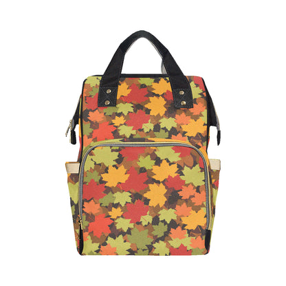 Maple Leaf Pattern Print Design 05 Diaper Bag Backpack